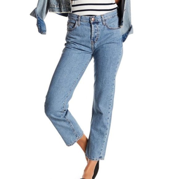 Current/Elliott Denim - NWOT Current/Elliot Boyfriend High Rise Straight Leg Denim Jeans in Light Wash